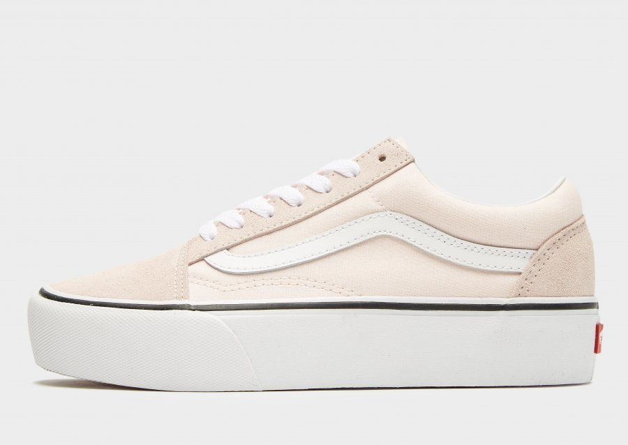 light pink and white vans